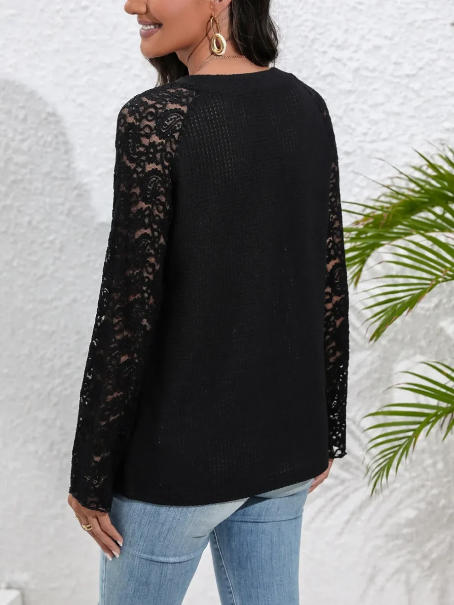 Lace Bloom Sweater Blouse