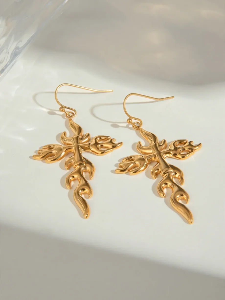 Eternal Grace Cross Earrings