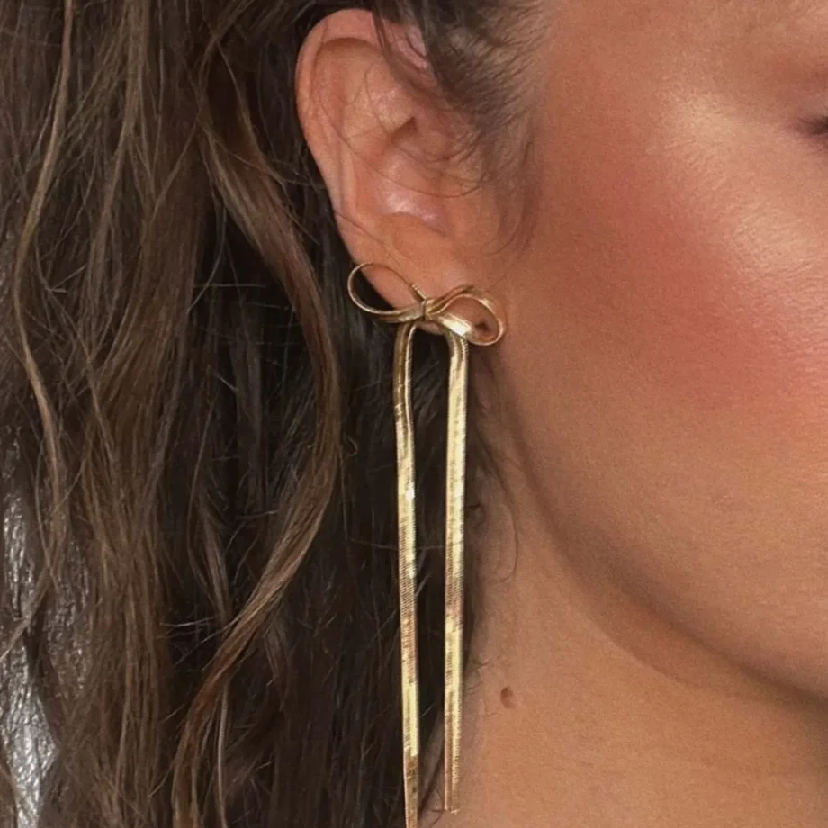 Petite Bow Bar Earrings