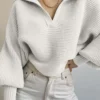 Crisp Collar Knit Sweater