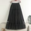 Tulle Midi Long Skirt