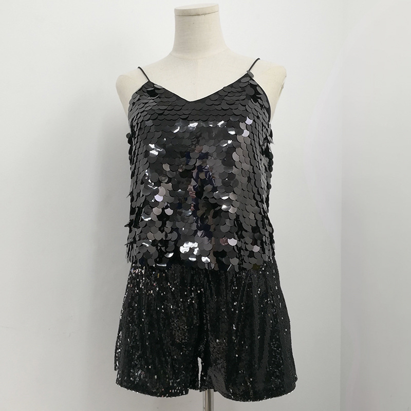 Sequin camisole top
