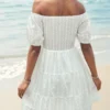Eyelet Charm Off-Shoulder Dress