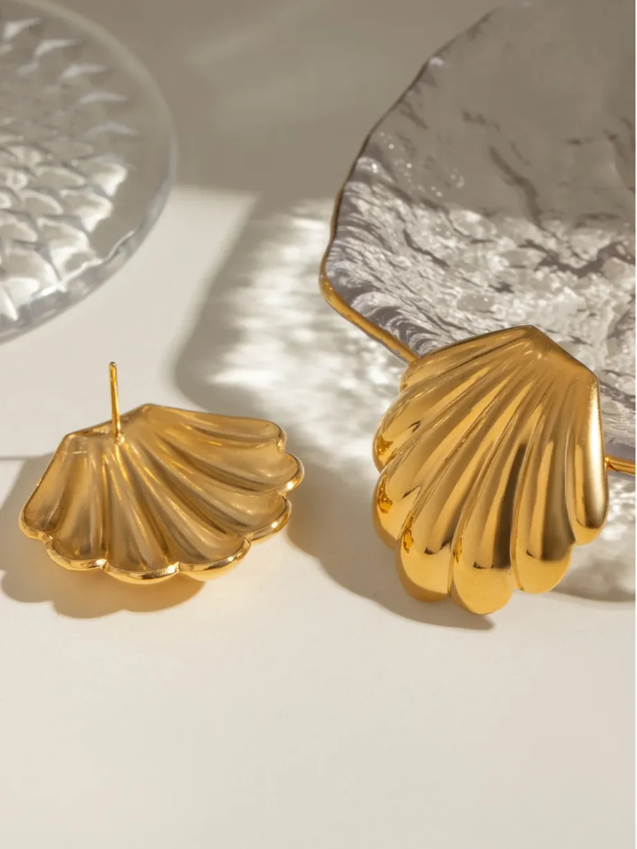 Coastal Charm Shell Studs