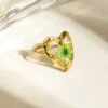 Stainless Blossom Ring