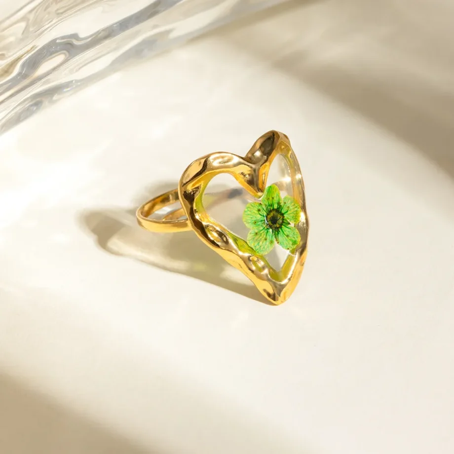 Stainless Blossom Ring