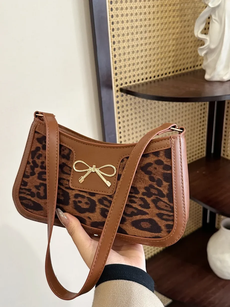 Leopard Luxe Bow Bag