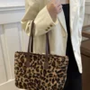 Leopard Fluff Tote Bag
