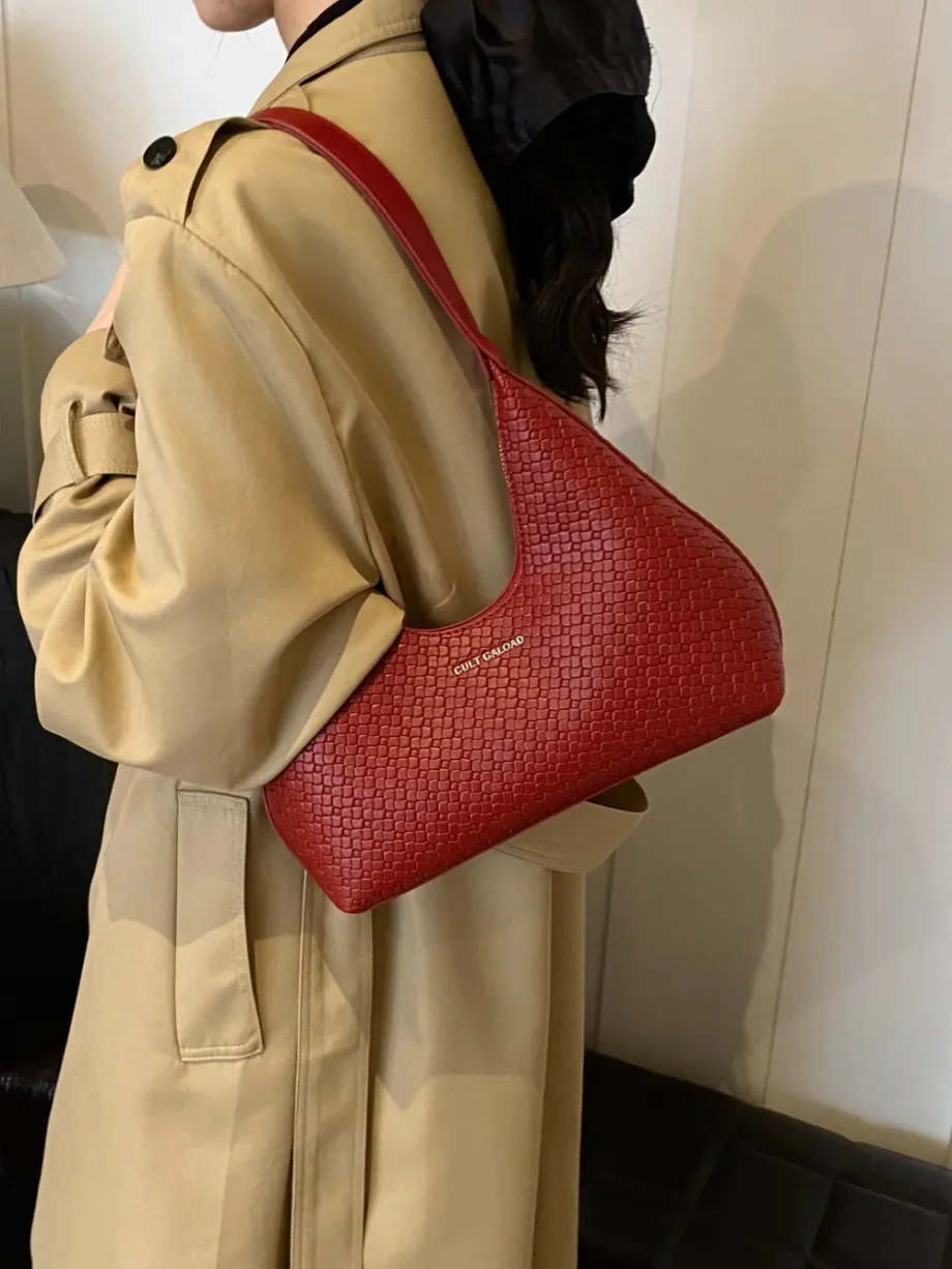 Moonlit Leather Shoulder Bag