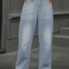 Sunwashed Wide-Leg Jeans