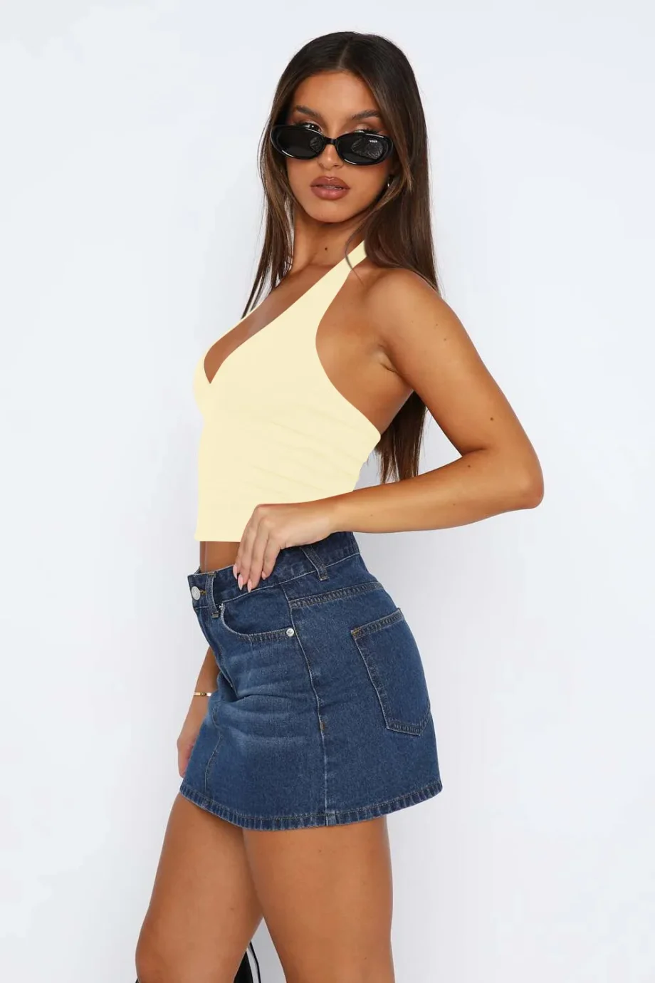 Halter Luxe Cropped Cami