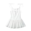 Simple waist cinched lace camisole