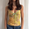Retro print Slim-fit Top