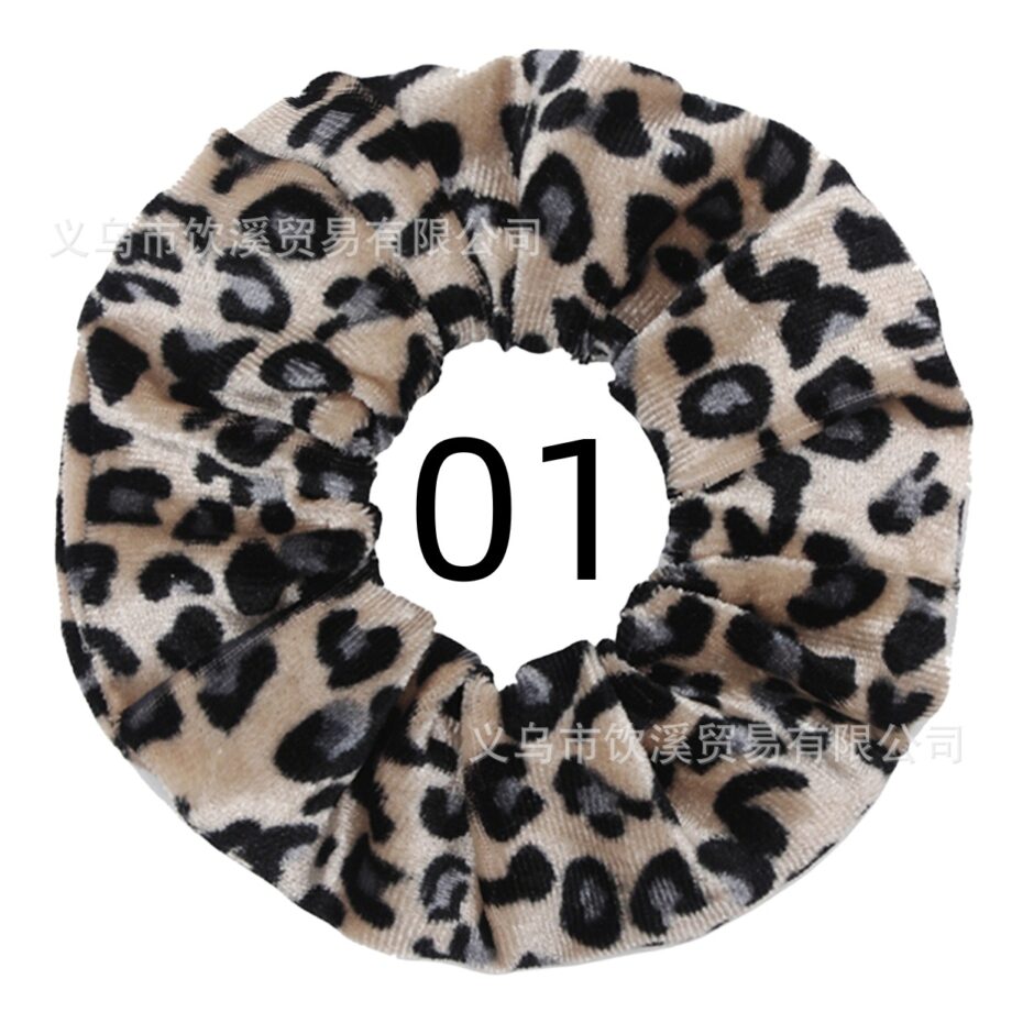 Wild Style Leopard Print Scrunchy