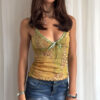 Retro print Slim-fit Top