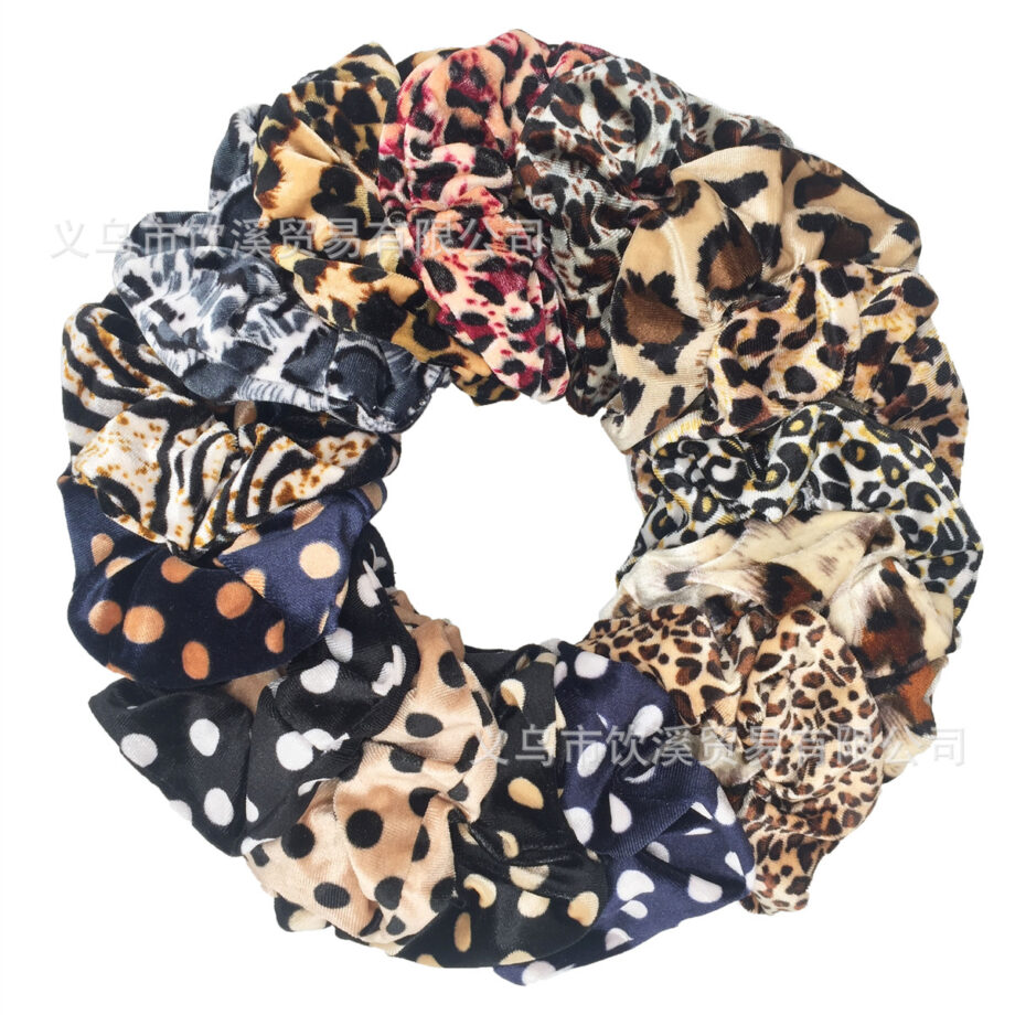 Wild Style Leopard Print Scrunchy