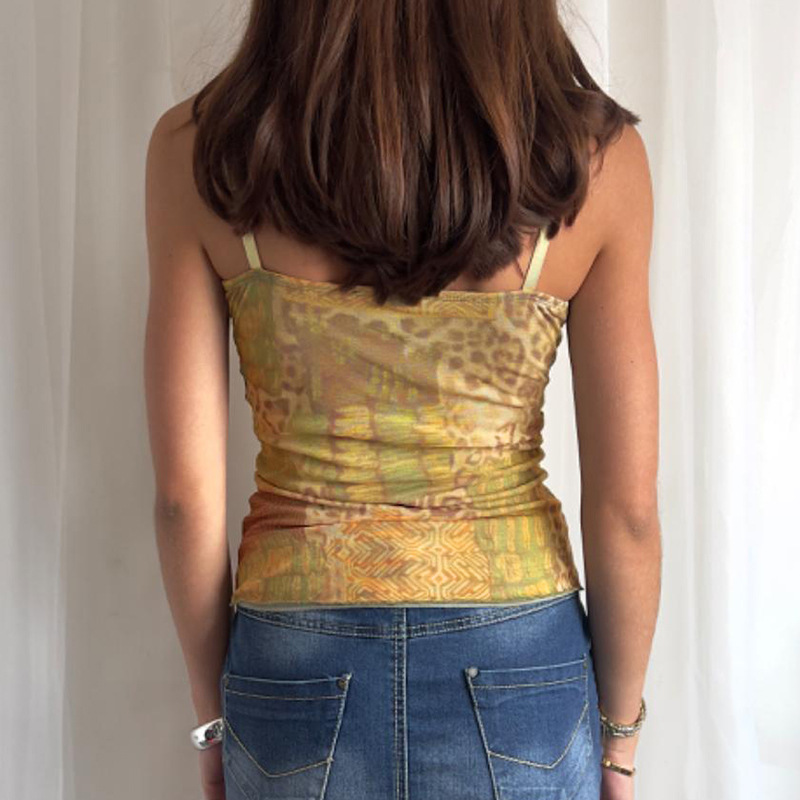 Retro print Slim-fit Top